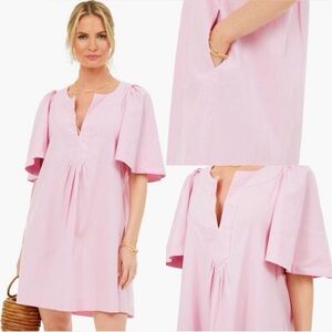 Tuckernuck Pomander Place Black Finley Flutter Sleeve Dress Minimalist Oversized